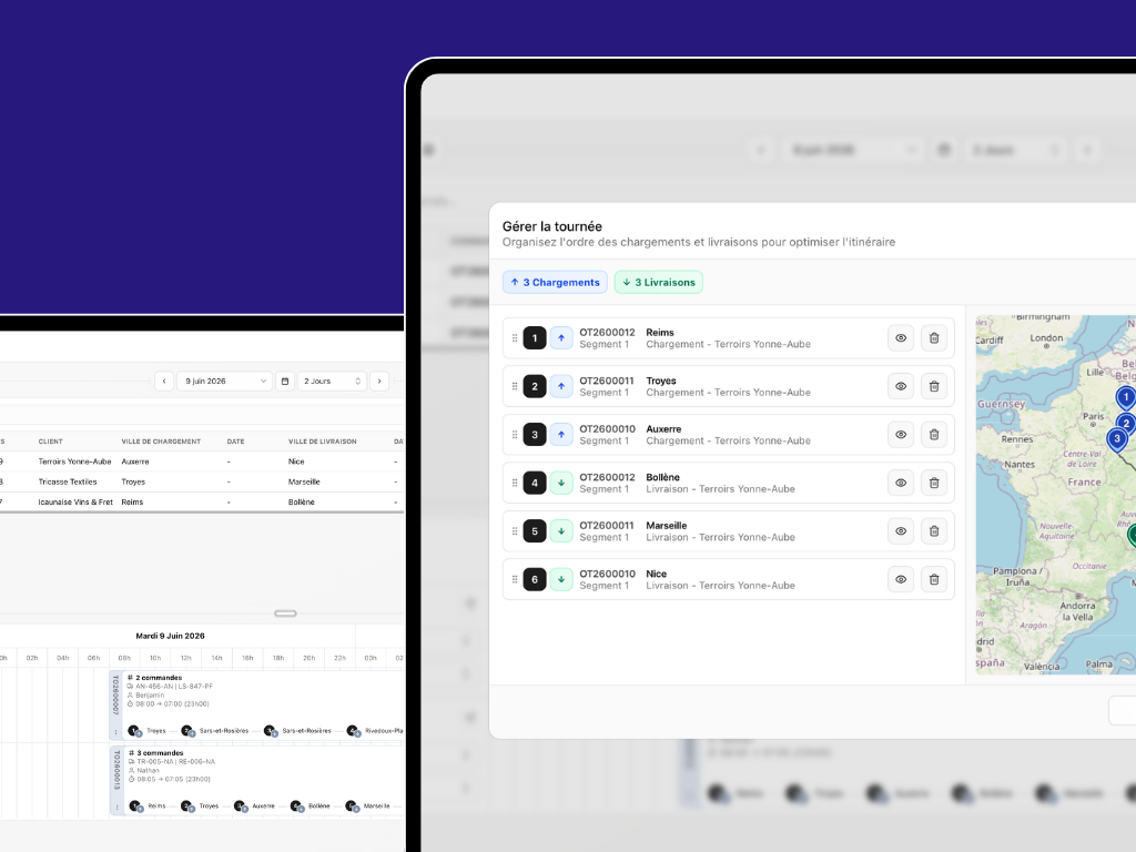 Planning Truxelo — Gantt et affectation des conducteurs